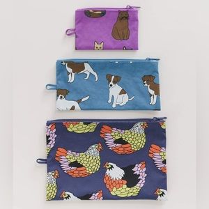 BAGGU Flat Pouch Set NEW! GARDEN PETS